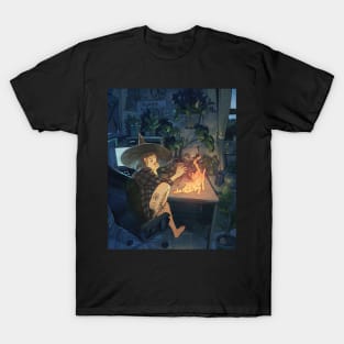 Fire Ghost Kitty T-Shirt